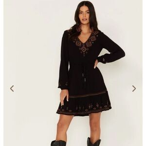 Like New Idyllwind Hurst Embroidered Mini Dress